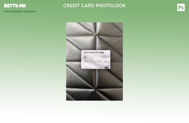 модерен стил USA Allly Financial Bank, преден шаблон за слика за виза картичка